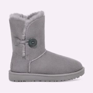 UGG Boots with Bailey Button in Grey, Women’s Size 7